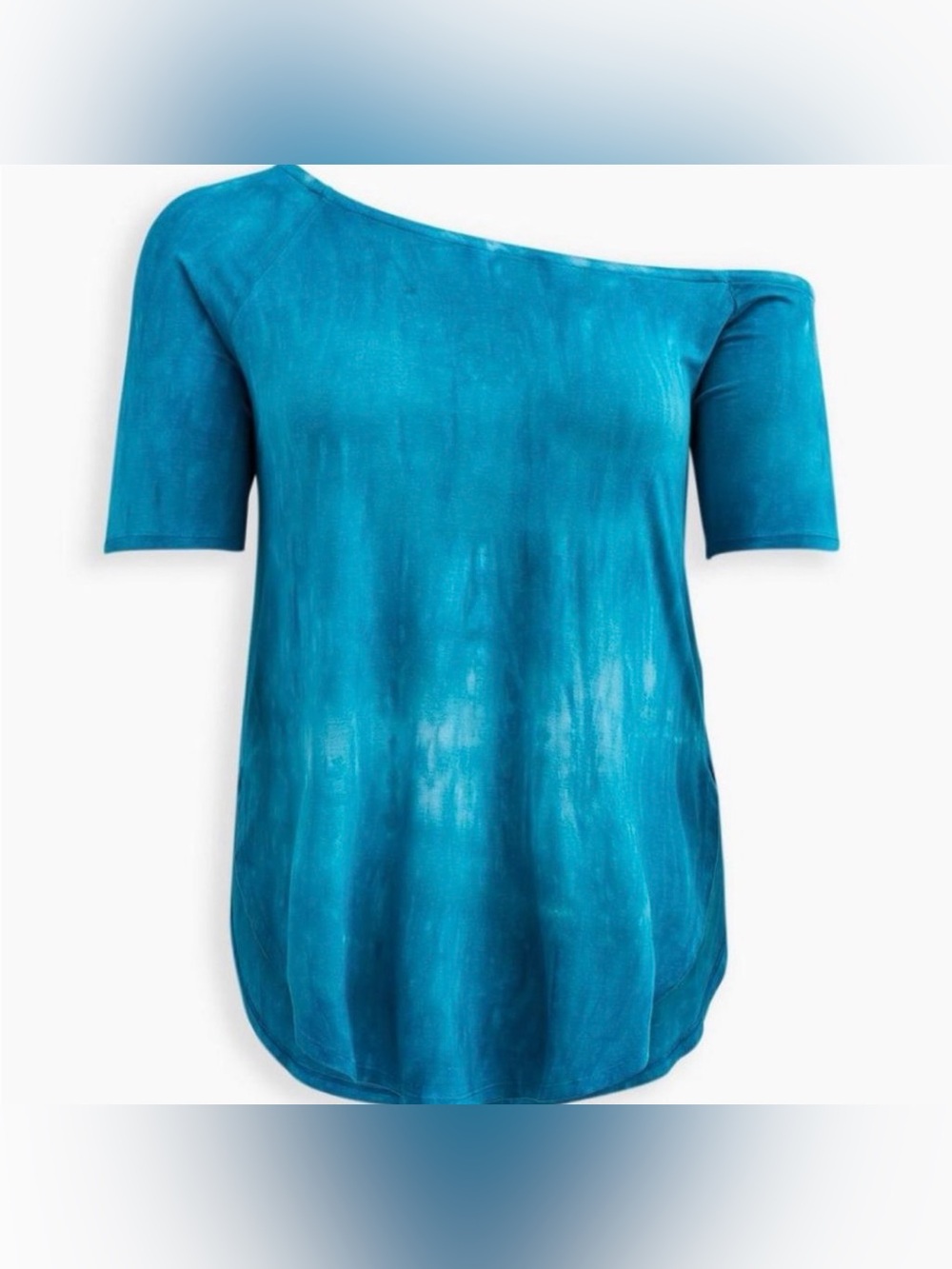 NWT Torrid Super Soft Off Shoulder Favorite Tunic Tie Dye Blue Size 3X